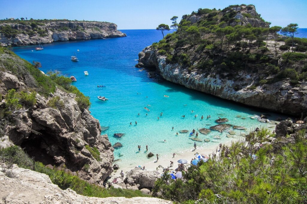 beach, mallorca, bay, cliff, nature, summer, sun, sea, mediterranean, vacations, rock, outlook, island, sea view, mallorca, mallorca, mallorca, mallorca, mallorca